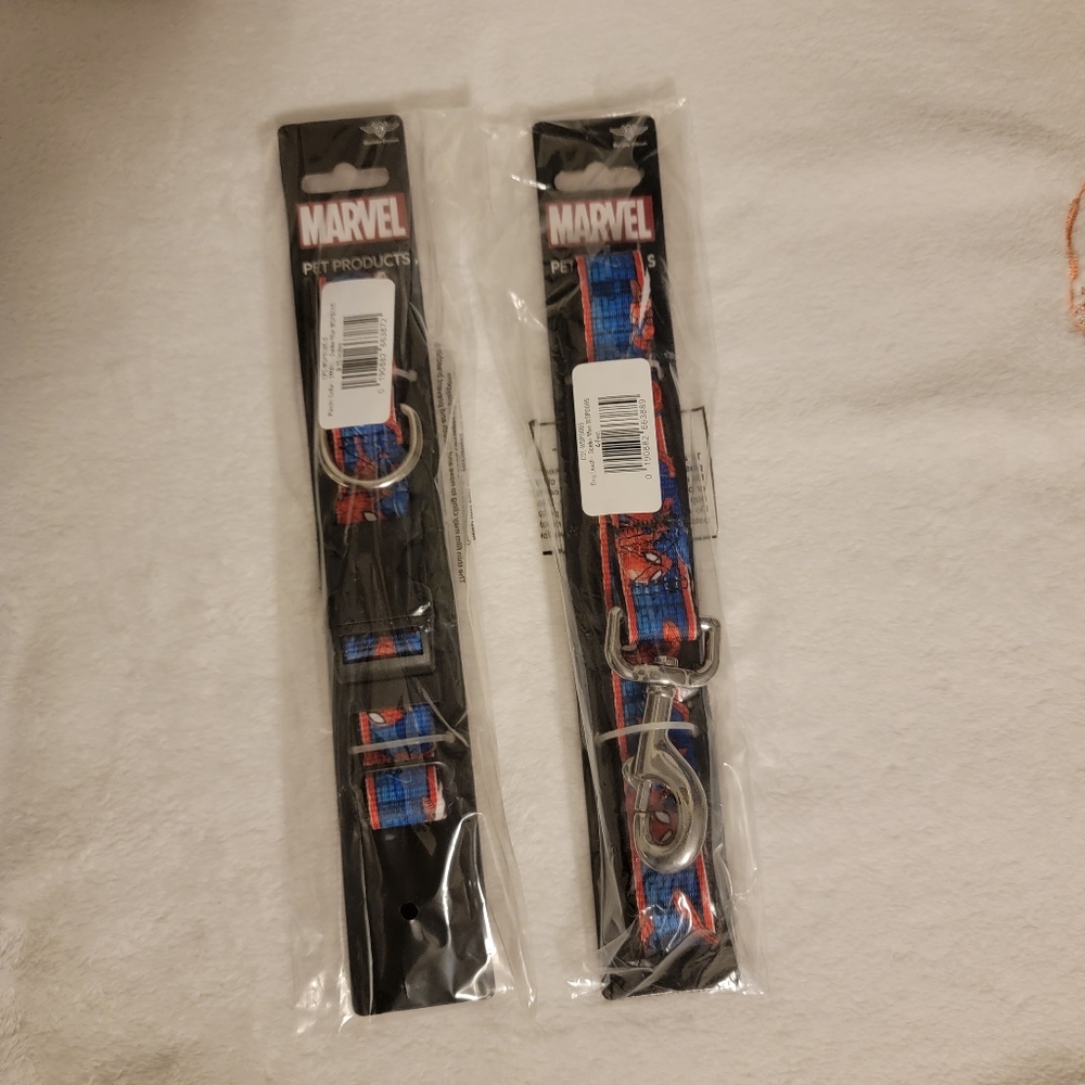 Spider Man Dog Leash and Collar Set
